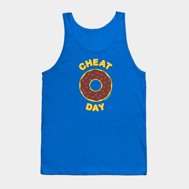 Cheat Day (Chocolate Donut) Tank Top by nodonutsnolife